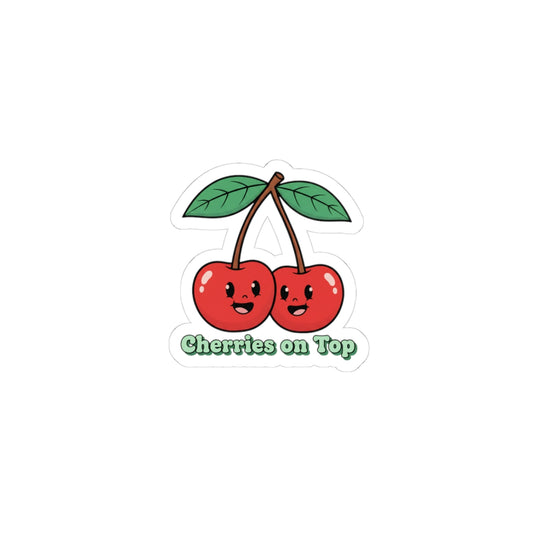 Kawaii Cherry Sticker | Vintage Fruit Motif, Retro Cherry Design